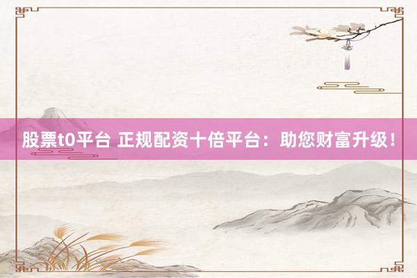 股票t0平台 正规配资十倍平台：助您财富升级！