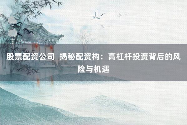 股票配资公司  揭秘配资构：高杠杆投资背后的风险与机遇