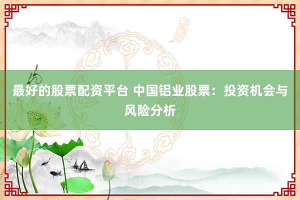 最好的股票配资平台 中国铝业股票：投资机会与风险分析