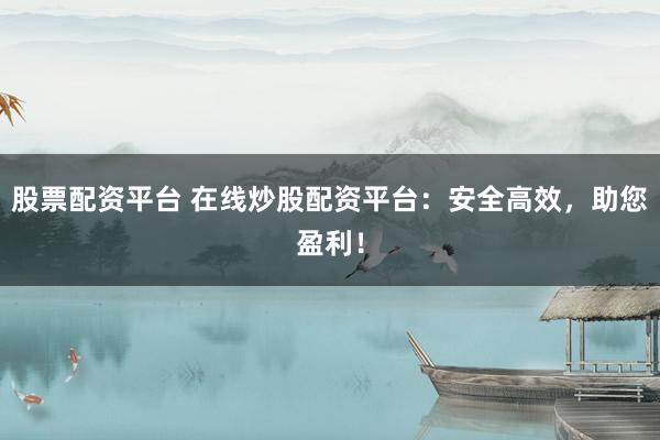 股票配资平台 在线炒股配资平台：安全高效，助您盈利！