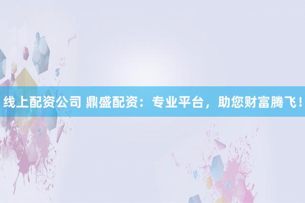 线上配资公司 鼎盛配资：专业平台，助您财富腾飞！